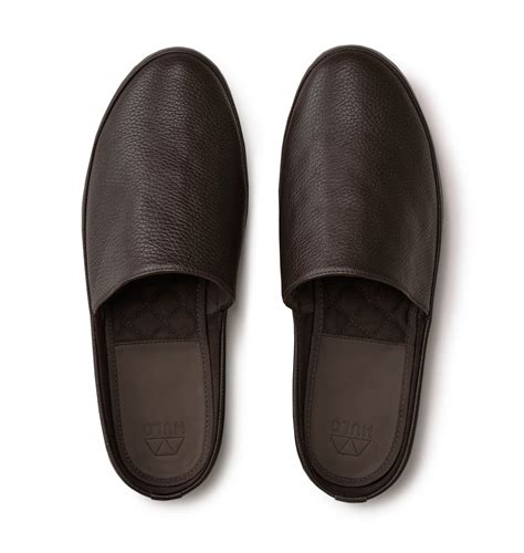 leather slippers for men.